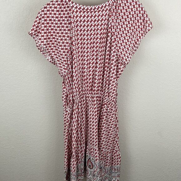 LOFT Red and White Patterned Floral Dress size Medium - Picture 5 of 6